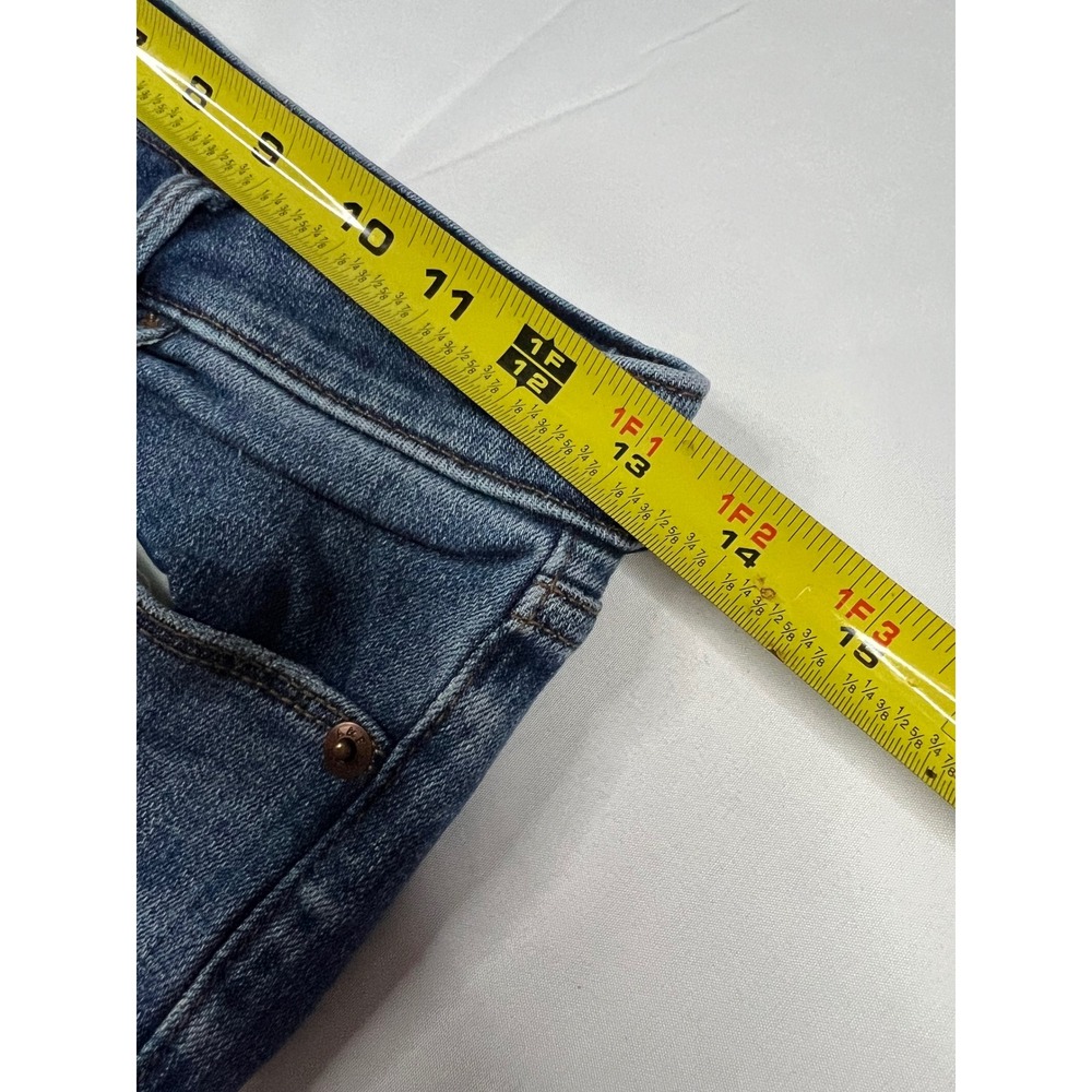 Abercrombie & Fitch Super Skinny Ankle Jeans Mid Rise Distressed 4R Blue - Picture 5 of 6